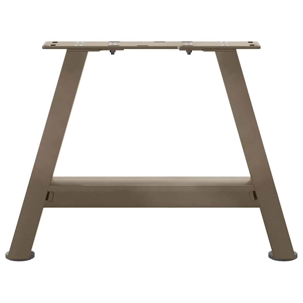 Set di 2 gambe robuste per tavolino da caffè a forma di A 40 x 30 cm con piedini regolabili design moderno acciaio nero 02_0057095