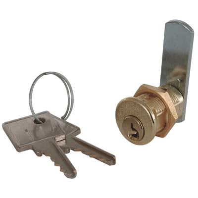 SERRATURA A CILINDRO LEVA DRITTA 21 MERONI - OTTONE SATINATO F.MM 16 L.MM 25- 2 pezzi