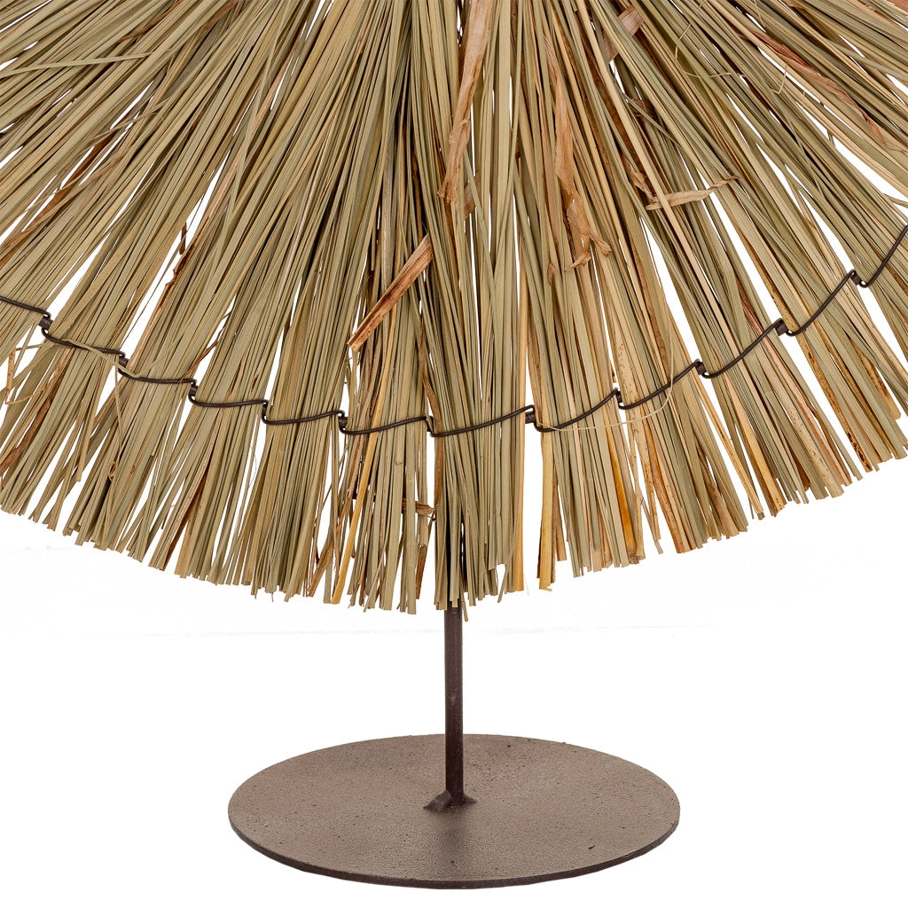 Figura decorativa in fibra naturale marrone 43x02x49h