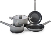 Batteria 6 pezzi etoile con rivestimento antiaderente pfluon colore grigio antracite.