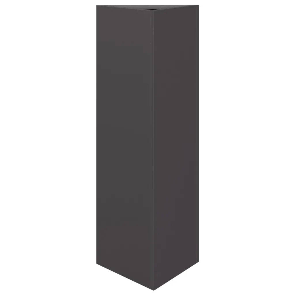 Fioriere da Giardino 2 pz Nere Triangolari 30x26x75 cm Acciaio
