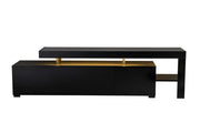 Porta TV in legno "Beliz" 192 x 37 x 53 cm - Legno nero