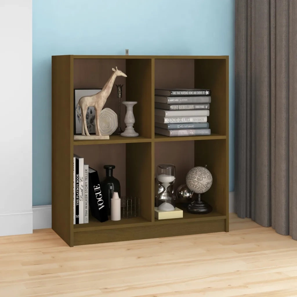 Credenza-Buffet-Armadio da cucina Marrone Ambra 70x33x76 cm in Legno Massello di Pino