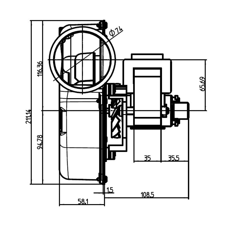 Estrattore - aspiratore fumi EMMEVI - FERGAS VFC 1-160/S fino a 2590 RPM, per stufe a pellet