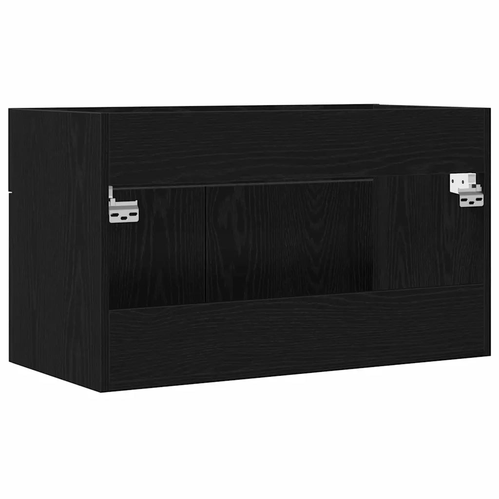 Armadio sottolavello con porta-Mobile sottolavello Rovere Nero 38,5 x 100 x 46 cm