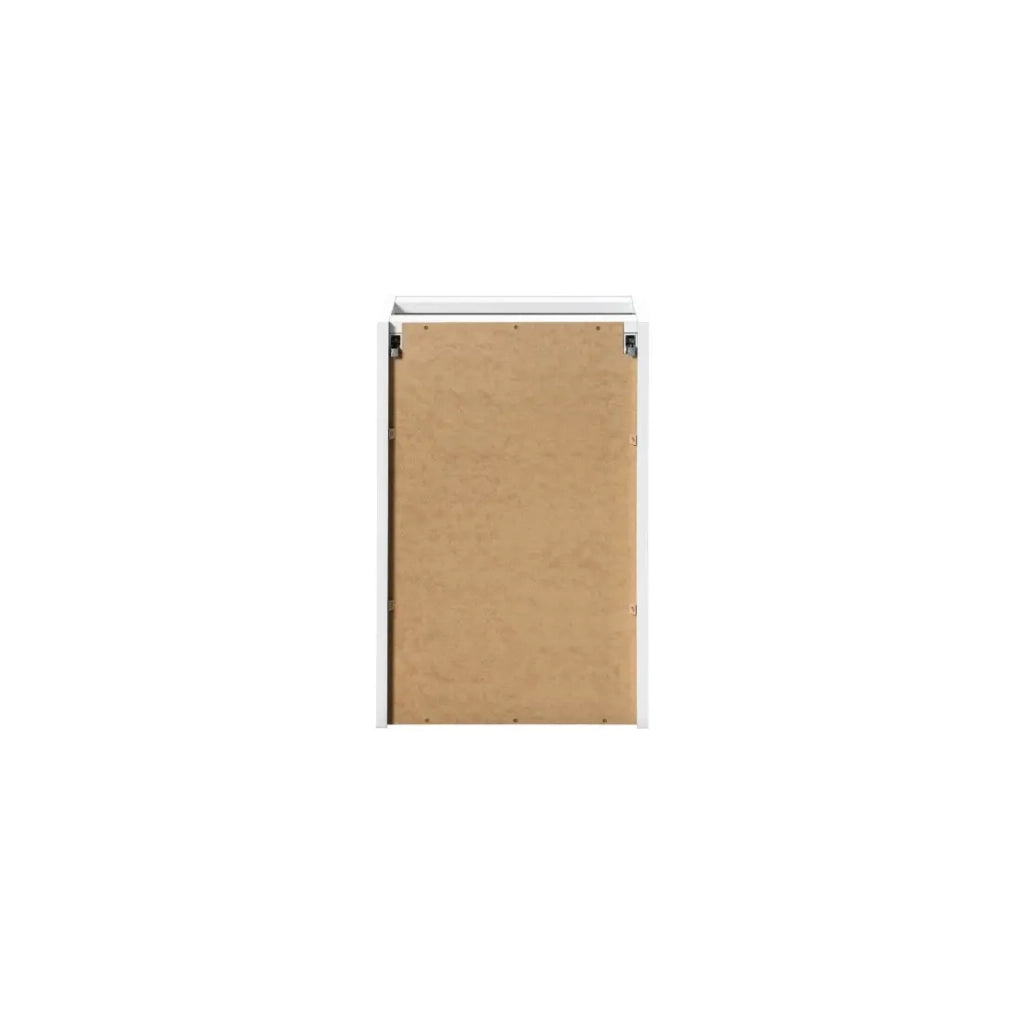 Mobile da bagno VANO – 1 porta con cesto per la biancheria – Bianco alpino – L40 × P39 × H57 cm – Da appendere