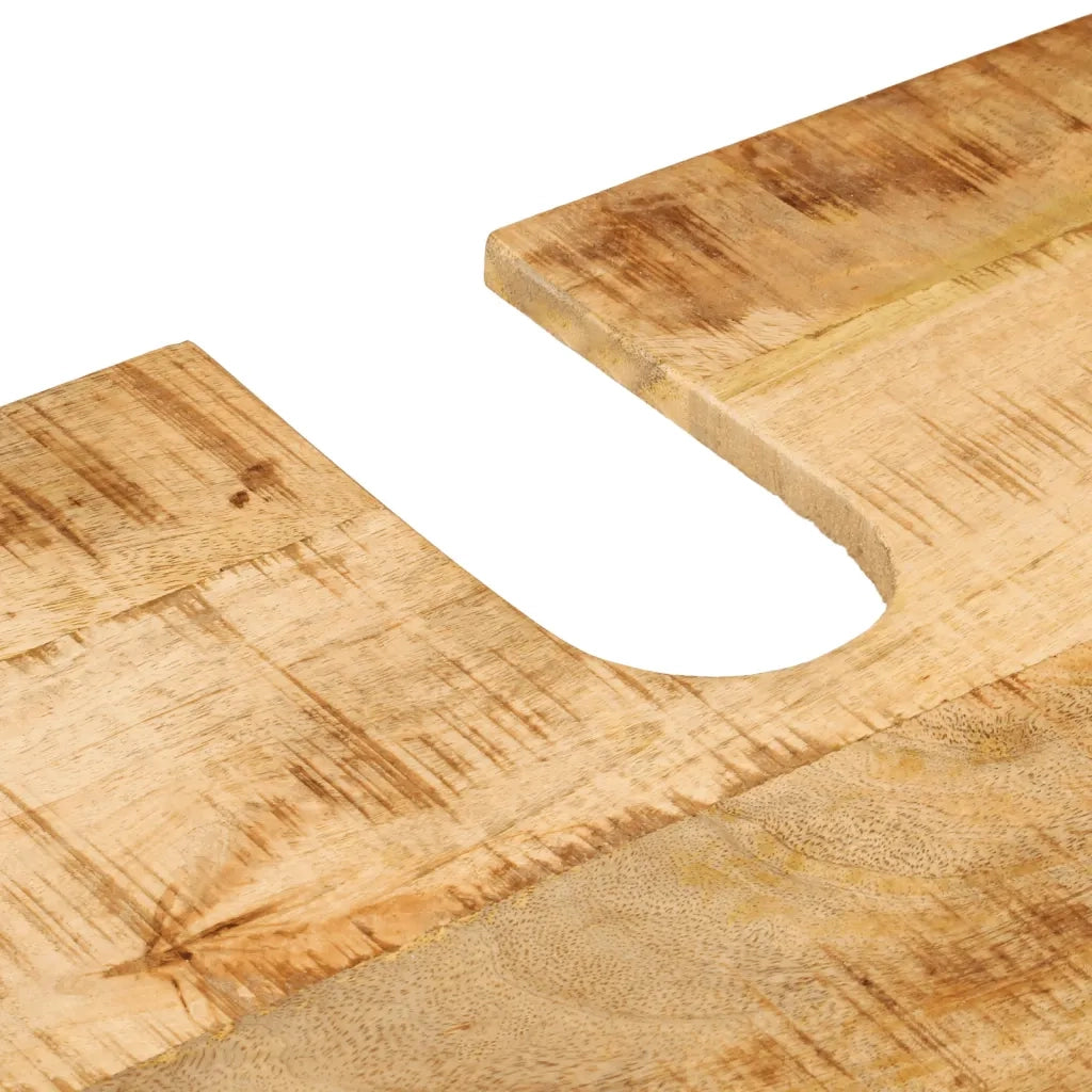 Set Mobili da Bagno 3 pz in Ferro e Legno Massello di Mango 3217115
