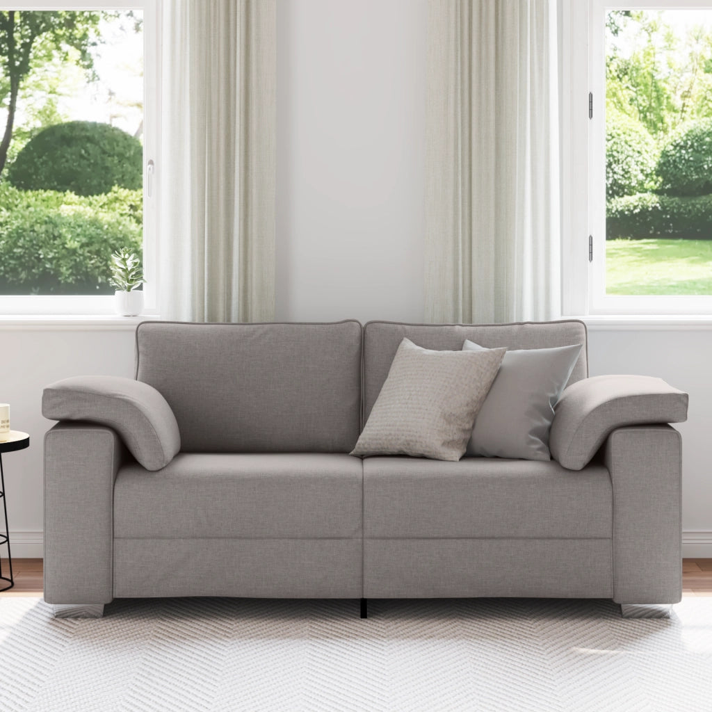 Divano Loveseat  Tortora 140 cm in Tessuto