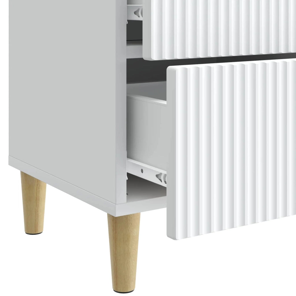 Set di 2 Comodini | Armadio da Notte | Mobiletto da notte con cassetto Bianco 43 x 34,5 x 48 cm