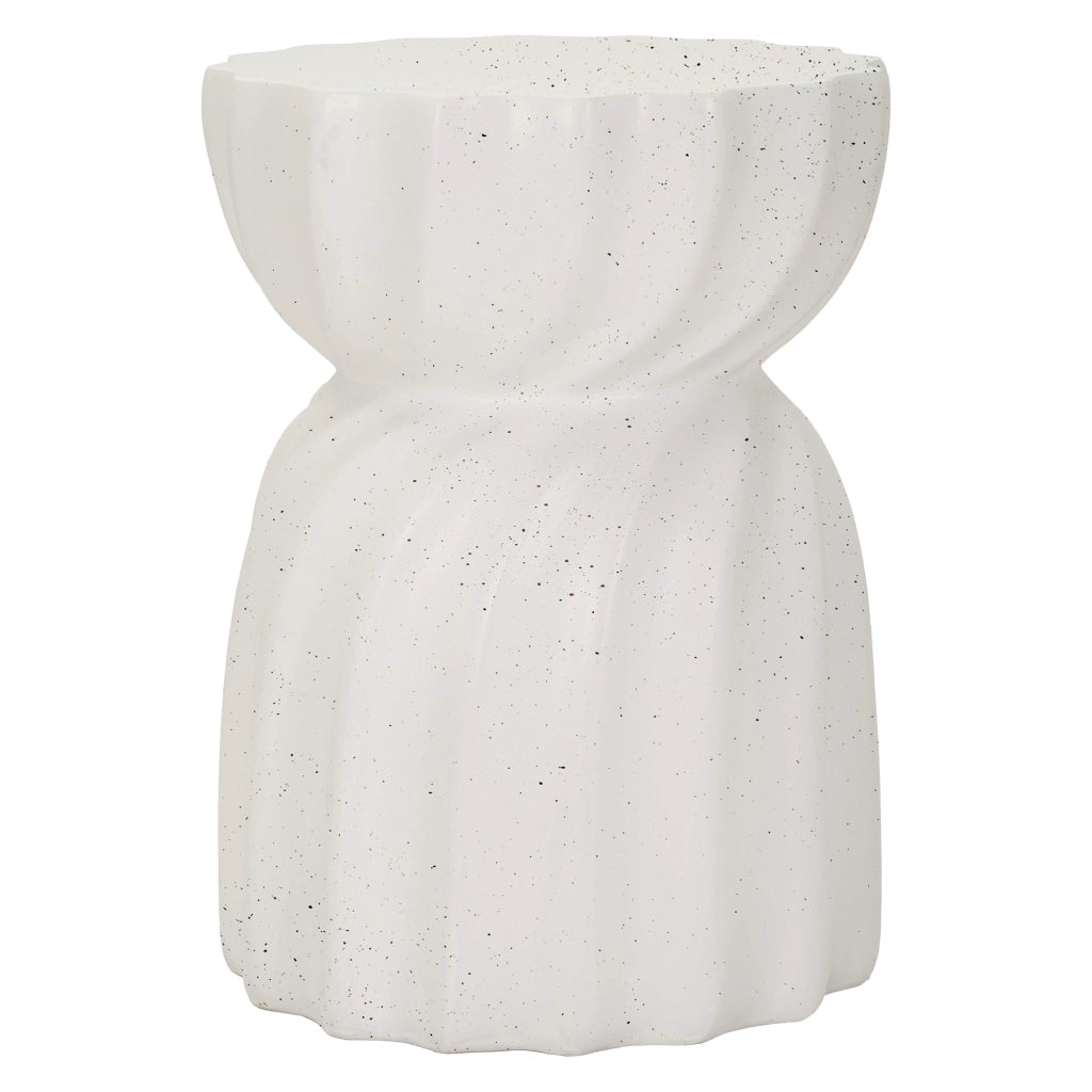 Galava, Tavolino da Salotto Adatto per Indoor/outdoor, 44x55x44h cm Bianco Marmo