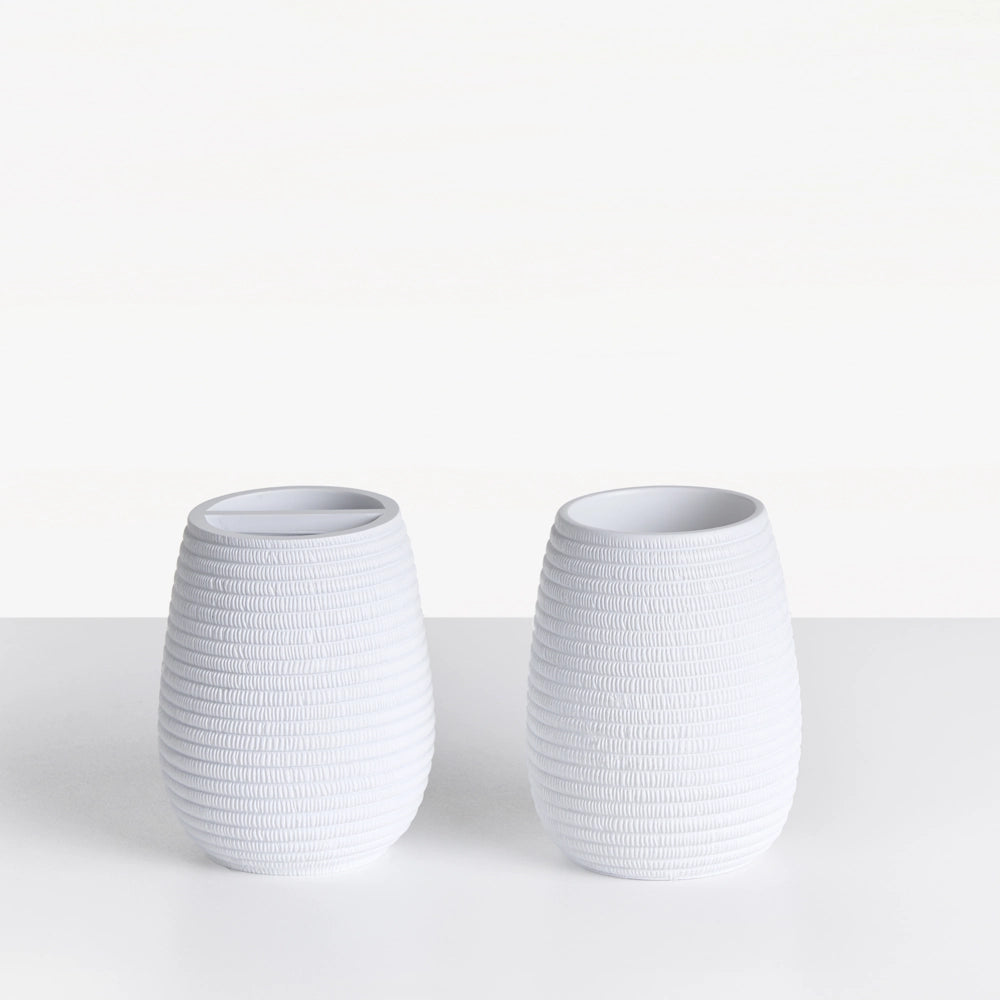 Set di accessori per il bagno bianco stile elegante