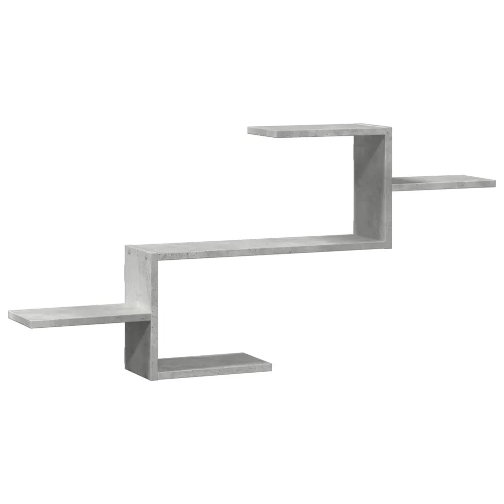 Scaffale a Muro | Mensola a parete Grigio Cemento 104x15x49 cm in Truciolato