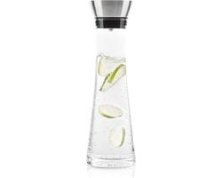 Caraffa da acqua - 1 Litro - Con Filtro in Acciaio Inossidabile - Caraffa in Vetro - Bicchiere per Bere - Dimensioni 10 x 10 x 35 Cm.