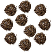 Confezione di 10 palline di legno di salice naturali - accessori per conigli - giocattoli per bambini - alta qualità
