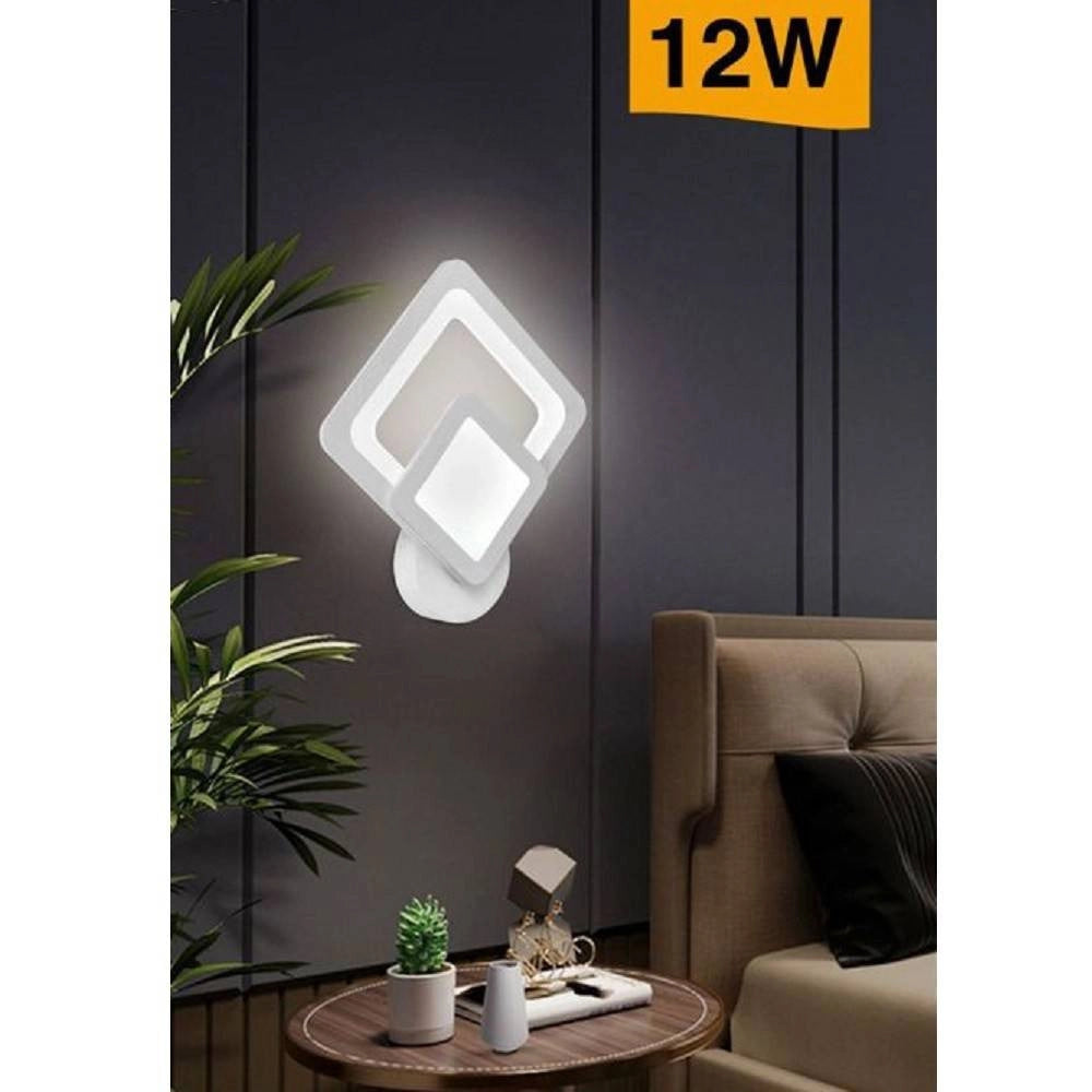 Trade Shop - Applique Moderno Led Rombo 12w Lampada Da Parete Tre Colorazione Di Luce E82-b3c -