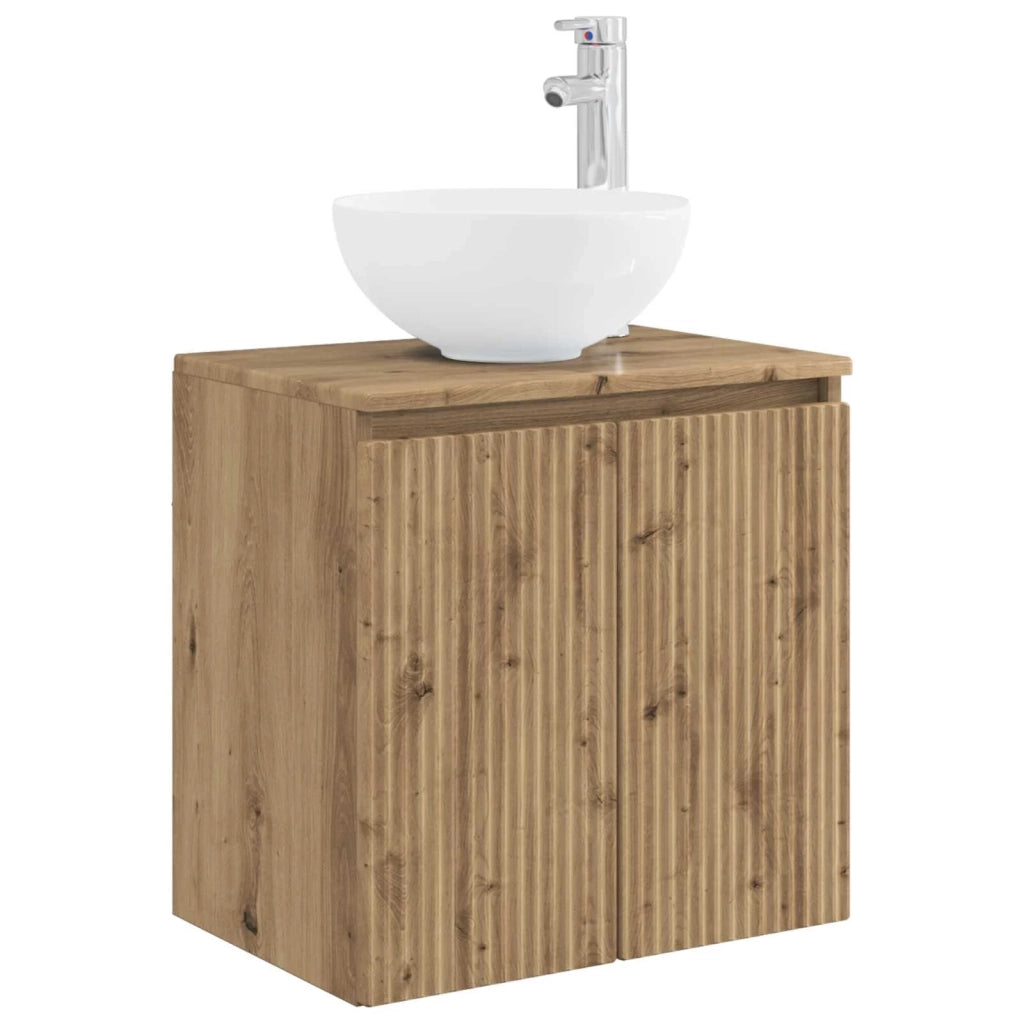Set di mobili per il bagno 5 pz Rovere Artigianale 3405992
