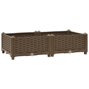 Fioriera rialzata per piante e fiori giardino 80 x 40 x 23 cm polipropilene 02_0000943