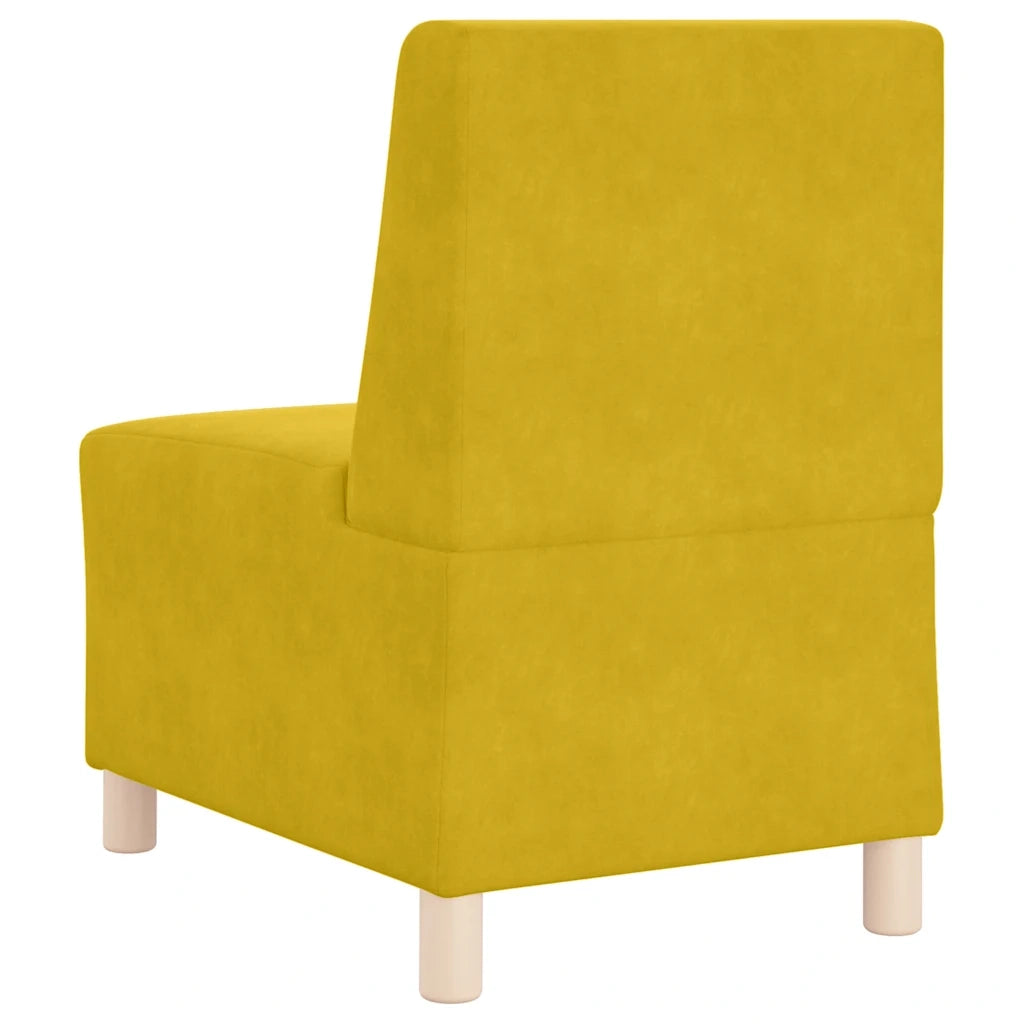Divano componibile senza braccioli giallo 55 cm in velluto 4108486
