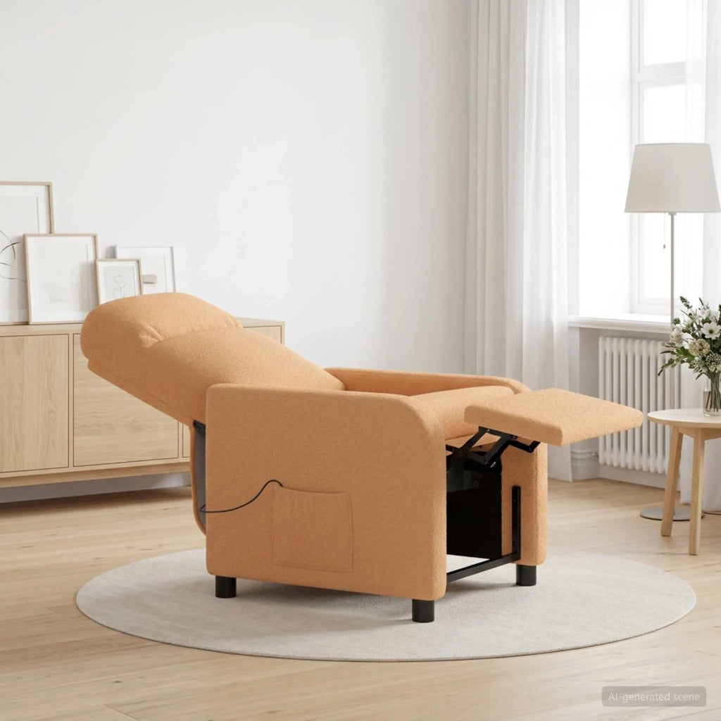 Divano Sedia-Poltrona Massaggiante Beige Boucl¨¦