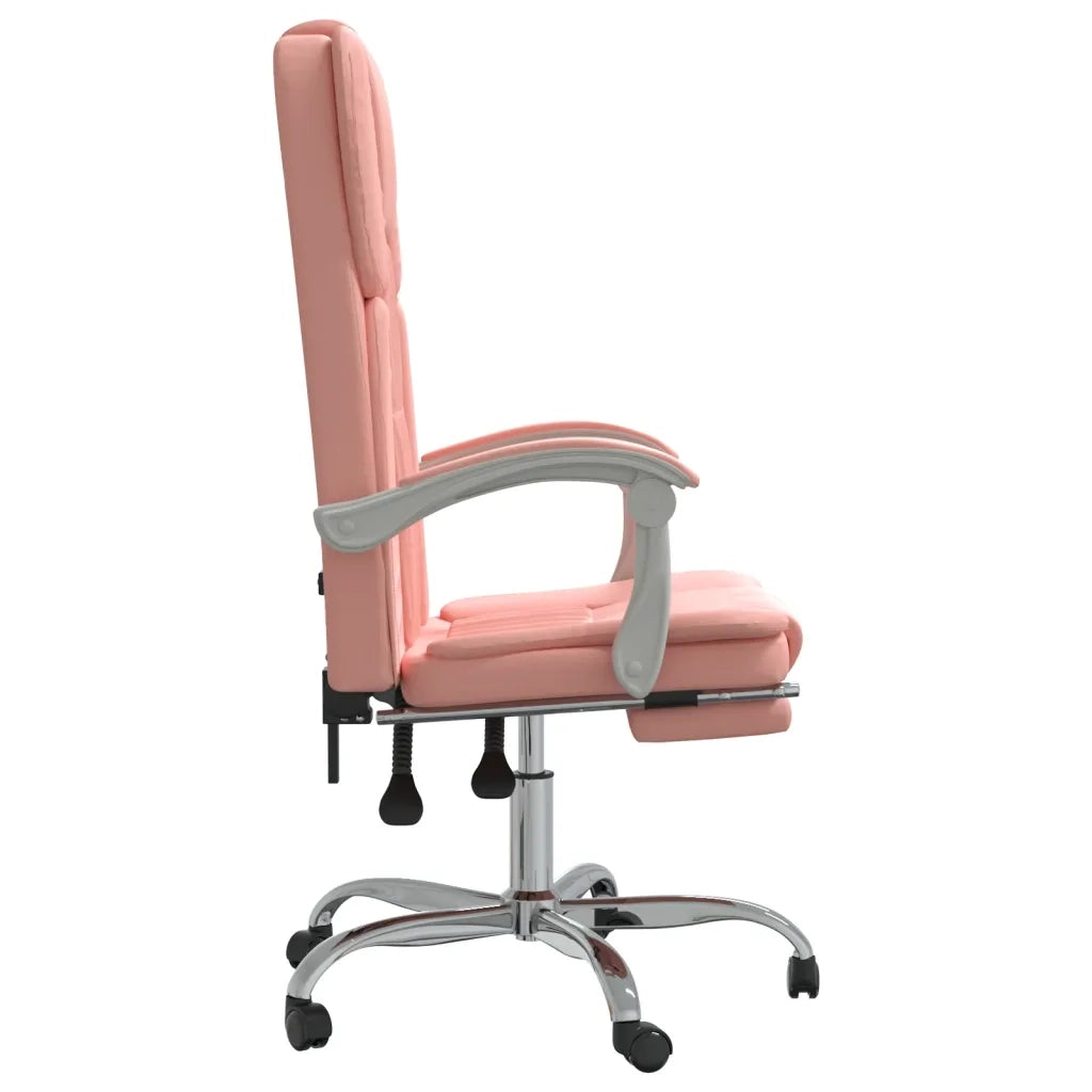 Poltrona da Ufficio Reclinabile Rosa in Similpelle 349623