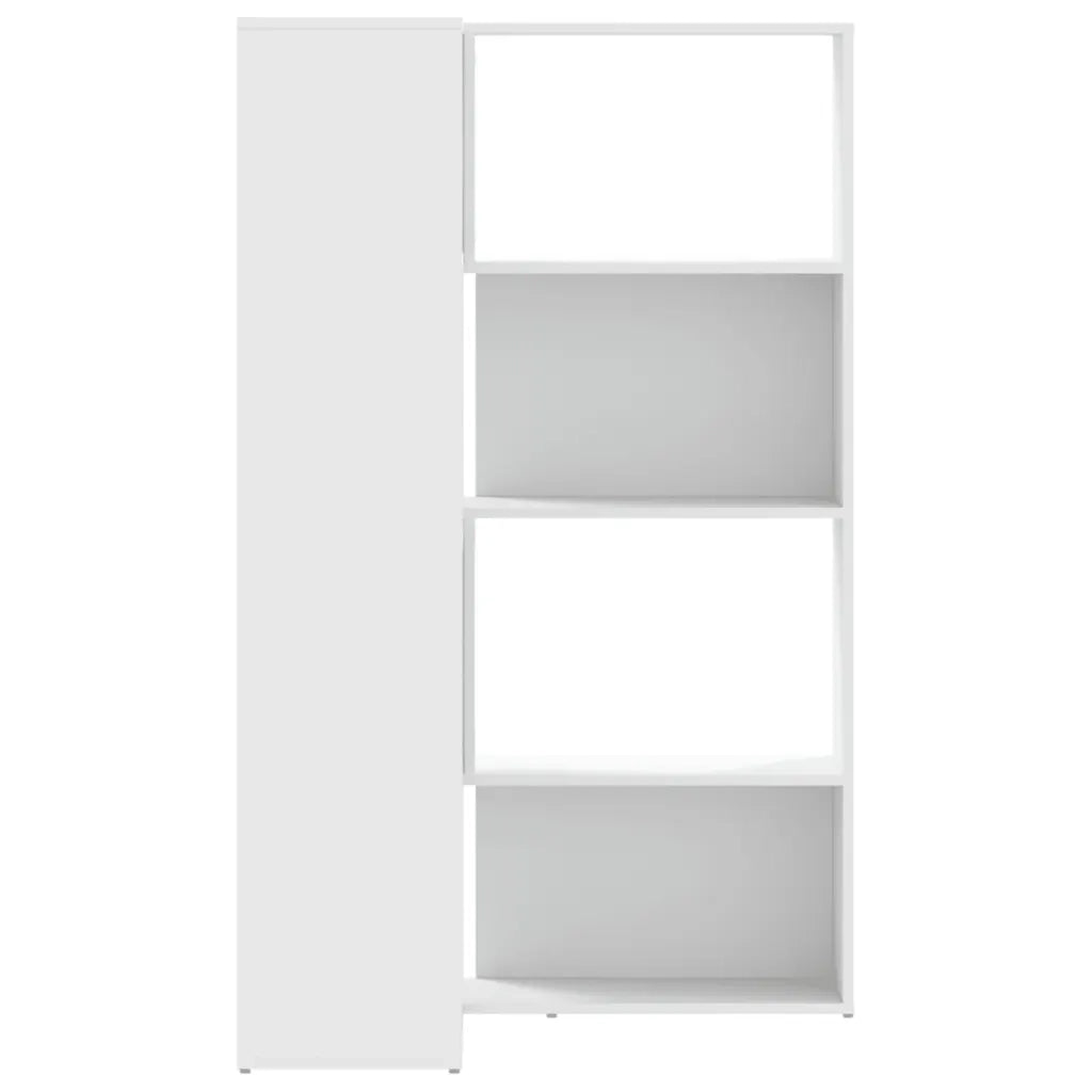 Libreria Angolare 4Ripiani Bianca 85x85x140cm Legno Multistrato 3307810