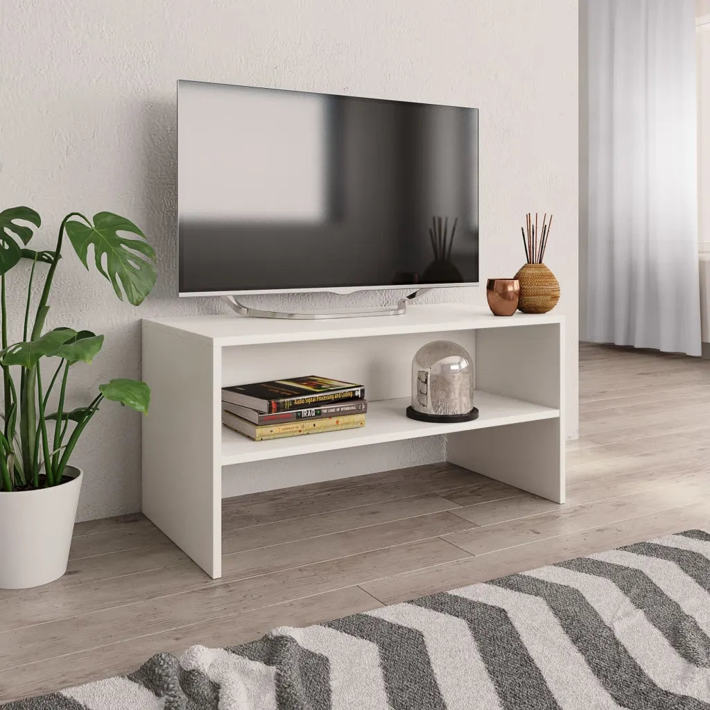 Mobile TV | Armadietto TV | Mobile Porta TV Bianco 80x40x40 cm in Legno Multistrato