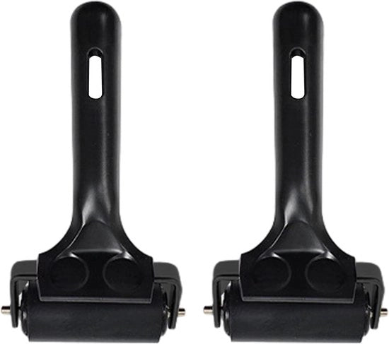 Due pezzi di rullo di vernice per stampo in plastica da 6 cm - rullo di nastro antiscivolo - spazzola a ruota per riparazioni di muri.