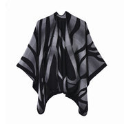 Sciarpa/stola da donna, classica stampa zebrata, mantellina con spacco, elegante e semplice, calda coperta.
