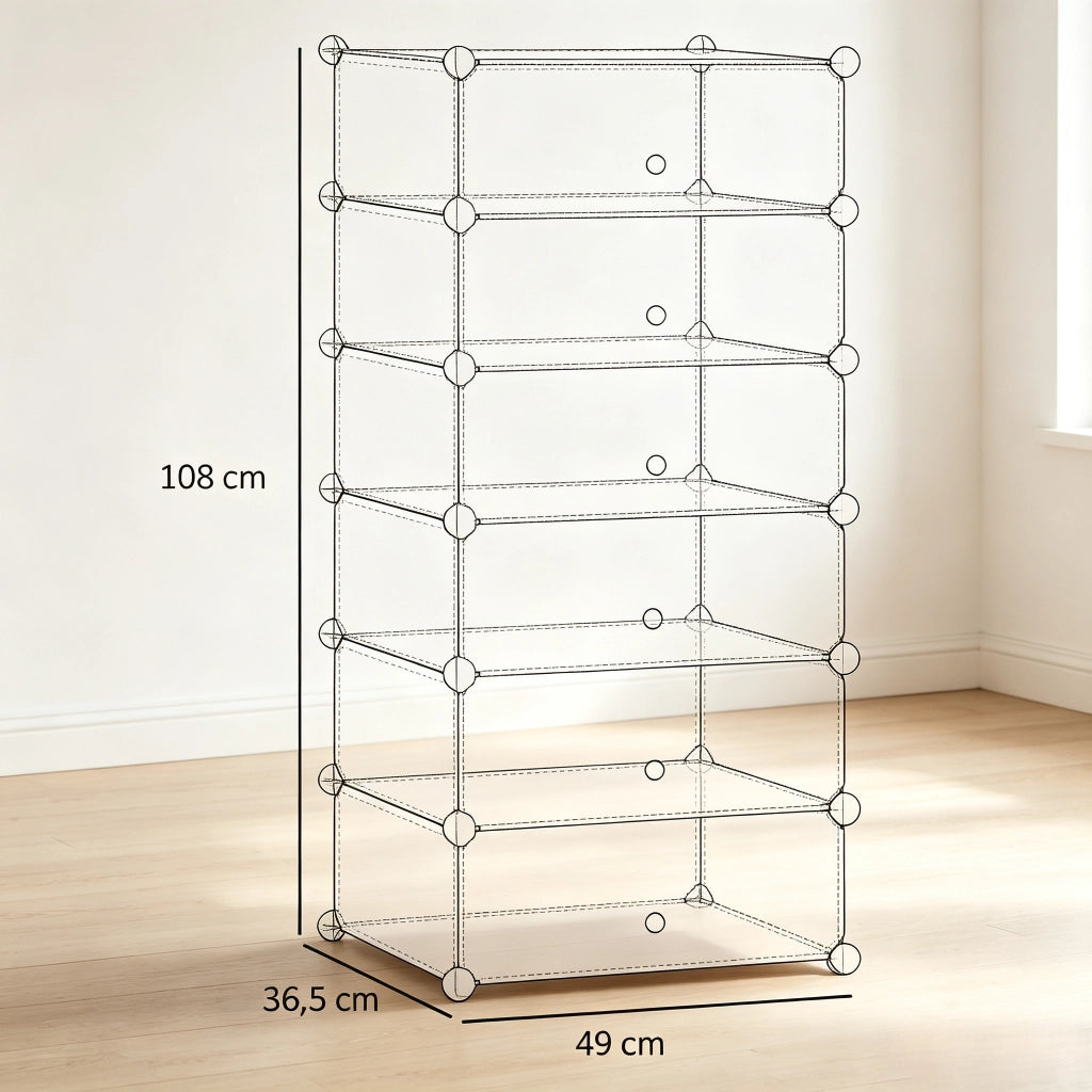 Mobile contenitore impilabile, versatile torre portaoggetti, scaffale componibile creativo