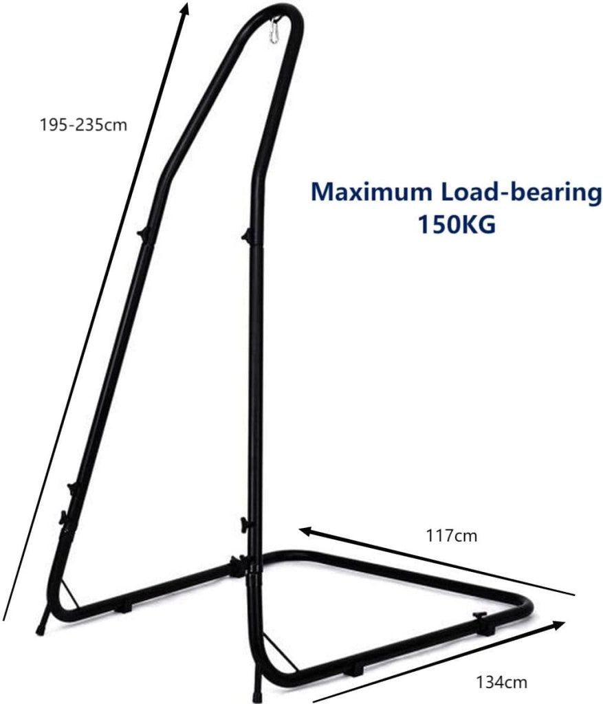Supporto per Sedia Sospesa con Altezza Regolabile 200-240 cm, Sostegno per Amaca in Acciaio per Neonato, Portata Max 150 kg (senza sedia a sospensione)
