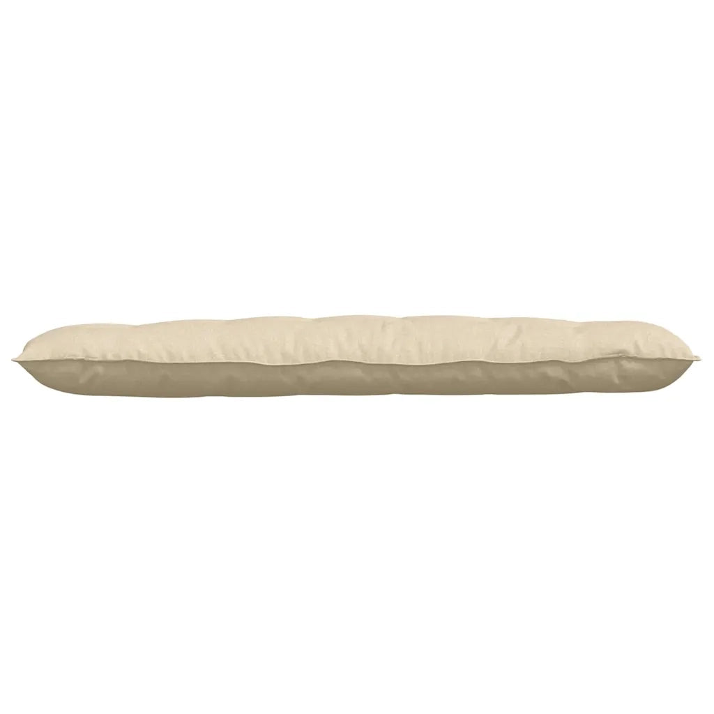 Cuscino per Schiena Crema 160 x 19 x 50 cm Tessuto