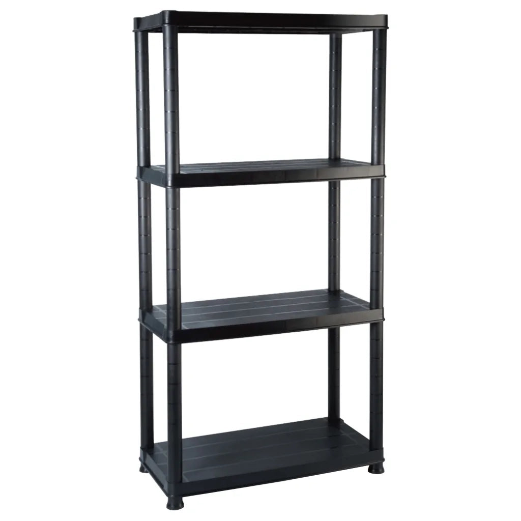 Scaffale a 4 Ripiani Nero 61x30,5x130 cm in Plastica CFW2762122