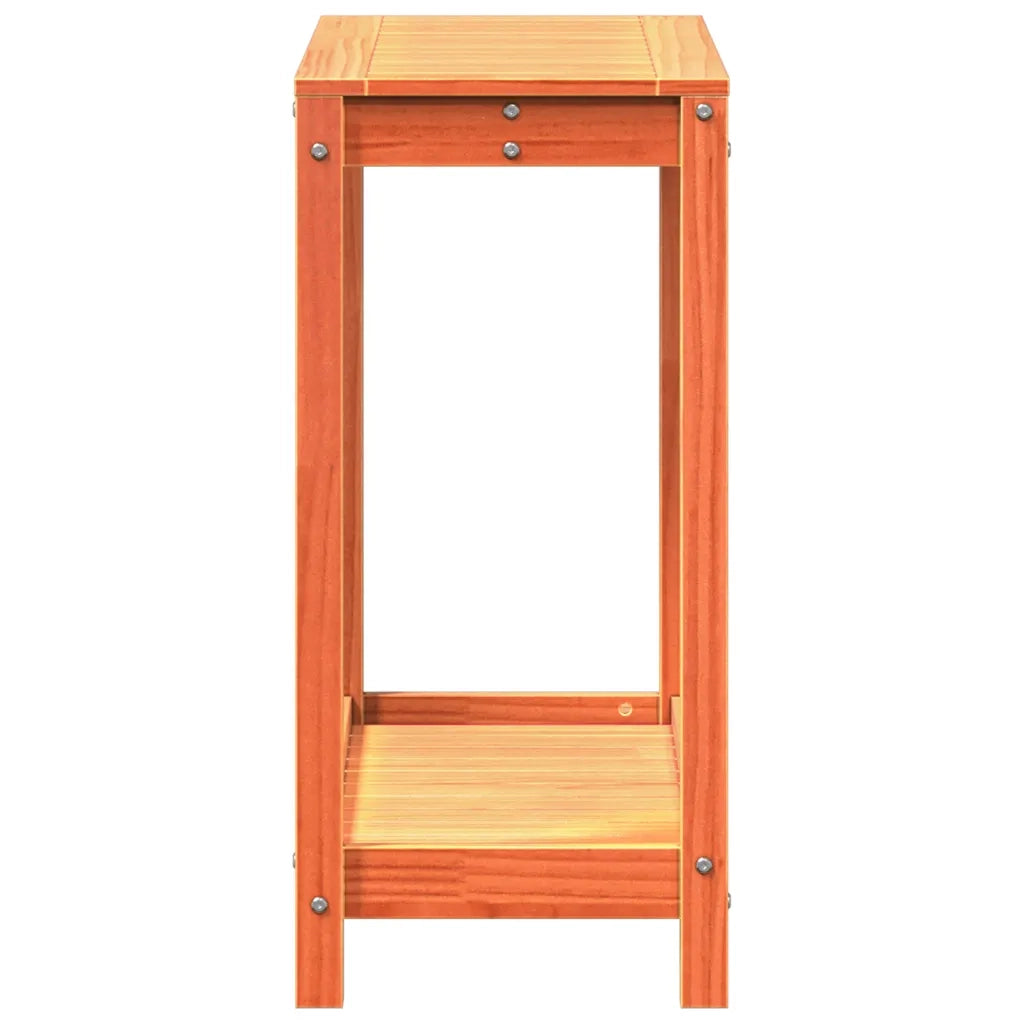 Tavolo Invasatura Ripiano Marrone Cera 82,5x35x75 Massello Pino CFW5063132