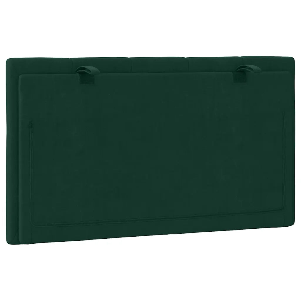 Cuscino Testiera Hanko Verde Scuro 90 cm in Velluto CFW4454319
