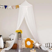 Baldakino per camera da letto dei bambini, soffitto rotondo per letto a baldacchino per bambini, rete per zanzare, protezione dagli insetti, per camera da letto e sala giochi, decorazione