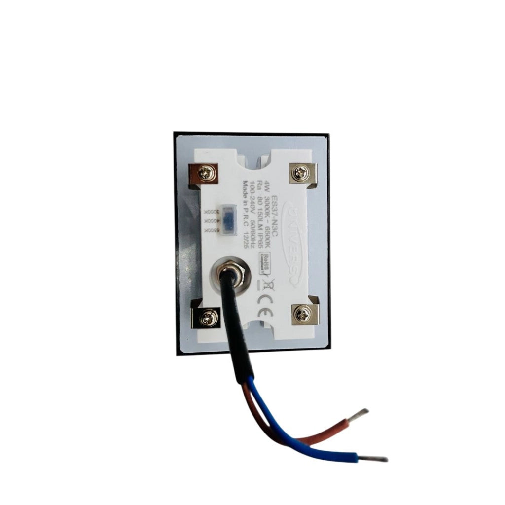 Segnapasso in vetro LED Nero da Incasso 503 IP65 4W CCT 3000K 4000K 6500K Alluminio luce frontale opaco per esterni interni 220V design moderno