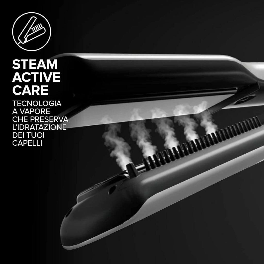 Imetec Bellissima Steam Elixir Piastra per capelli Vapore Bianco 235 W 2,5 m