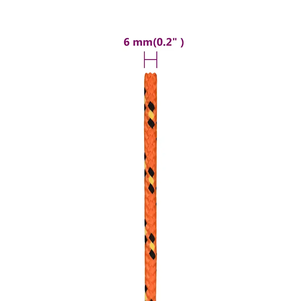 Corda Nautica Arancione 6 mm 500 m in Polipropilene cod mxl 45438