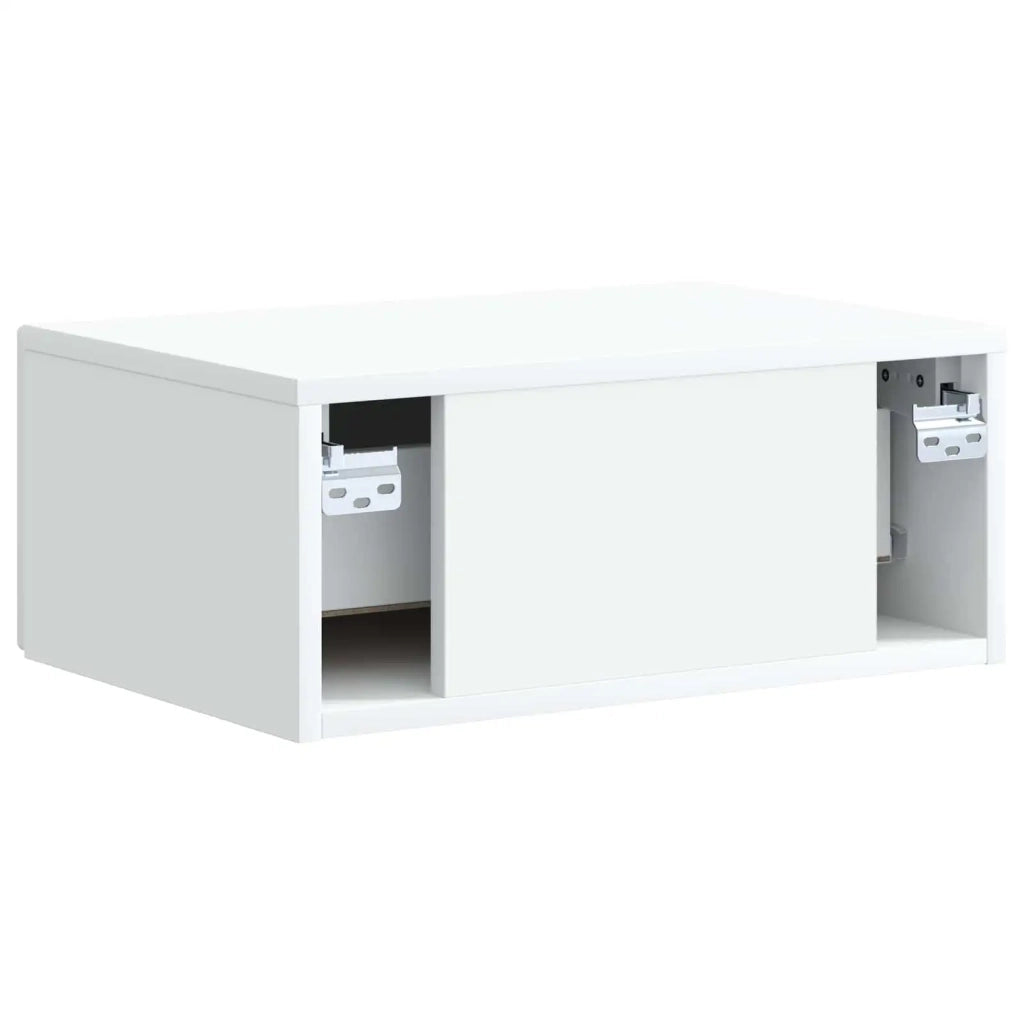 Set di 2 Comodini | Armadio da Notte | Mobiletto da notte a muro Bianco 49 x 34,5 x 20 cm
