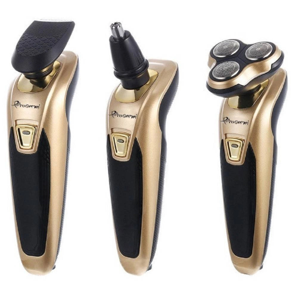 Trade Shop - Rasoio Elettrico Regolabarba 3in1 Ricaricabile Trimmer Rifinitore Per Naso Gm578 -