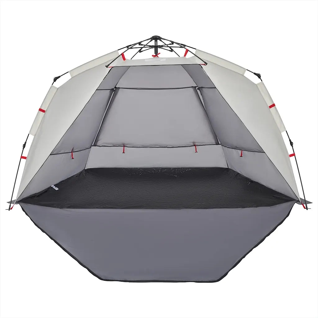 Tenda da Spiaggia 3 Persone Grigio Rilascio Rapido Impermeabile 4005313