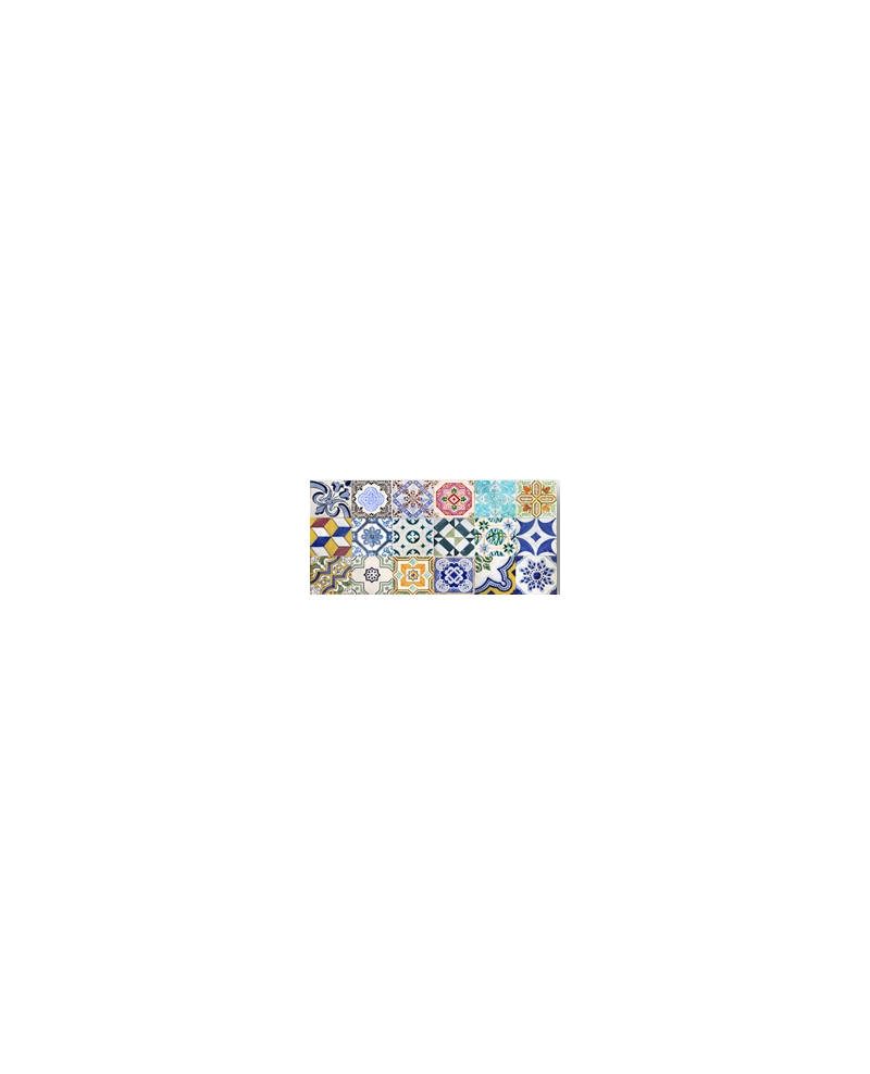 Tavolo da sala bianco allungabile in vetro temperato mosaico130-170cm con 4 sedie e cuscini Sicorage LEGRES