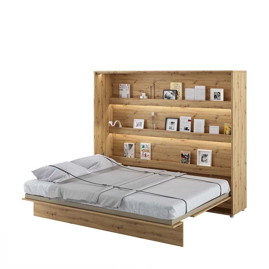 LETTO 14 160x200 ORIZZONTALE ROVERE ARTIGIANALE