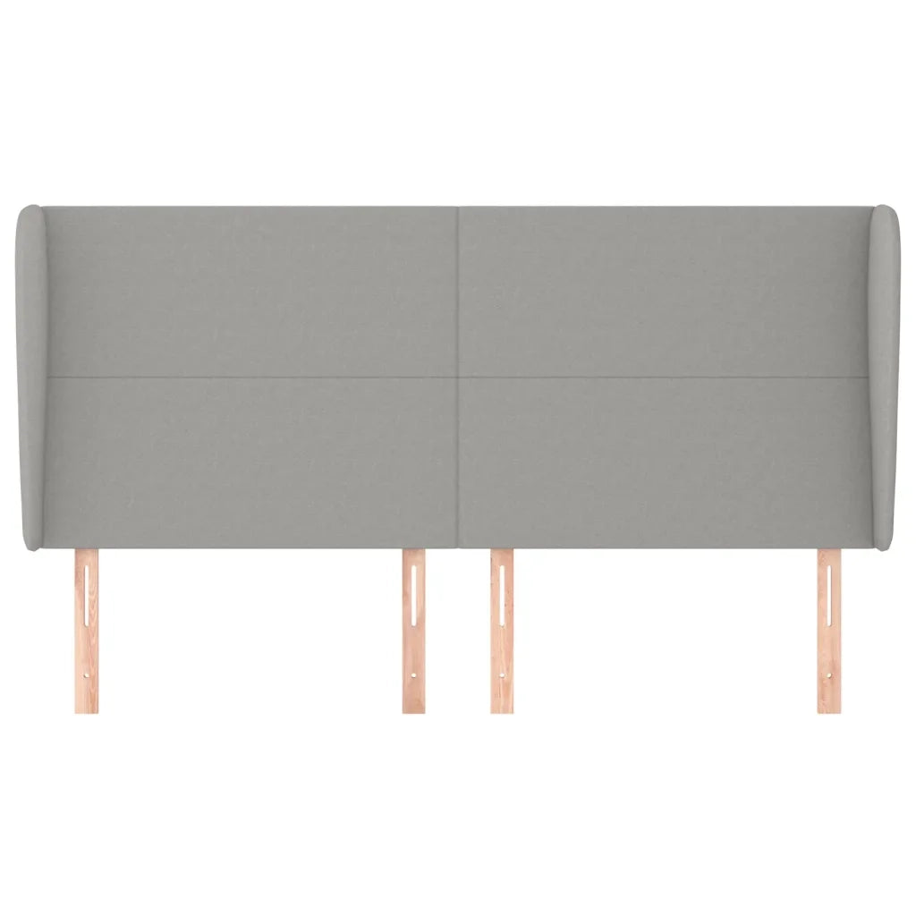 Testiera ad Orecchio Grigio Chiaro 163x23x118/128 cm in Tessuto 3117682