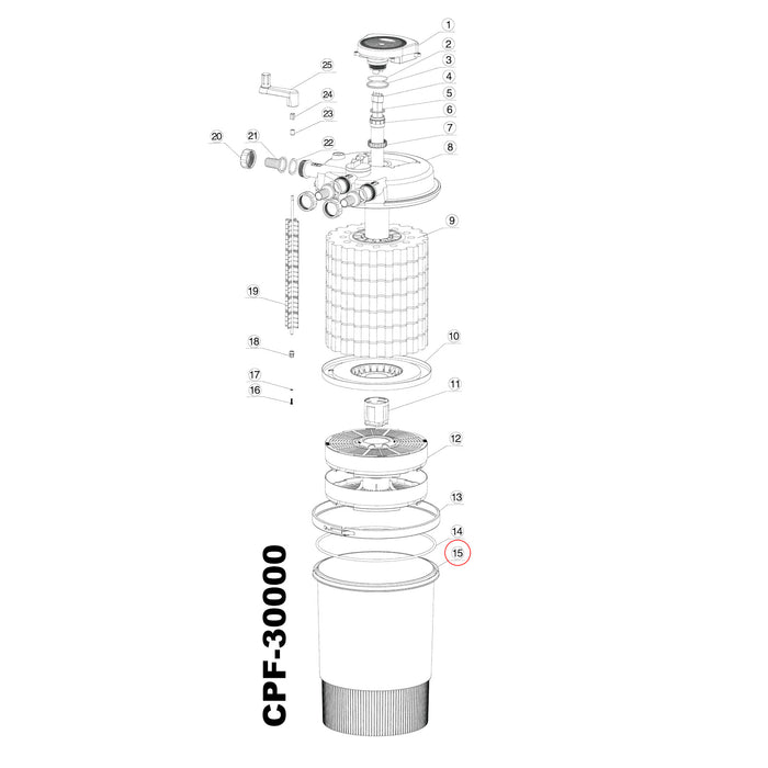 Filtro a pressione CPF-30000 Pezzo di ricambio Contenitore filtro Laghetto
