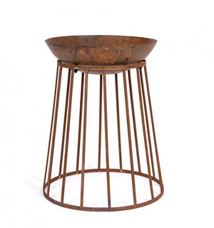 Set 2 Bracieri da Giardino Ø50x63h cm Efesto Ruggine