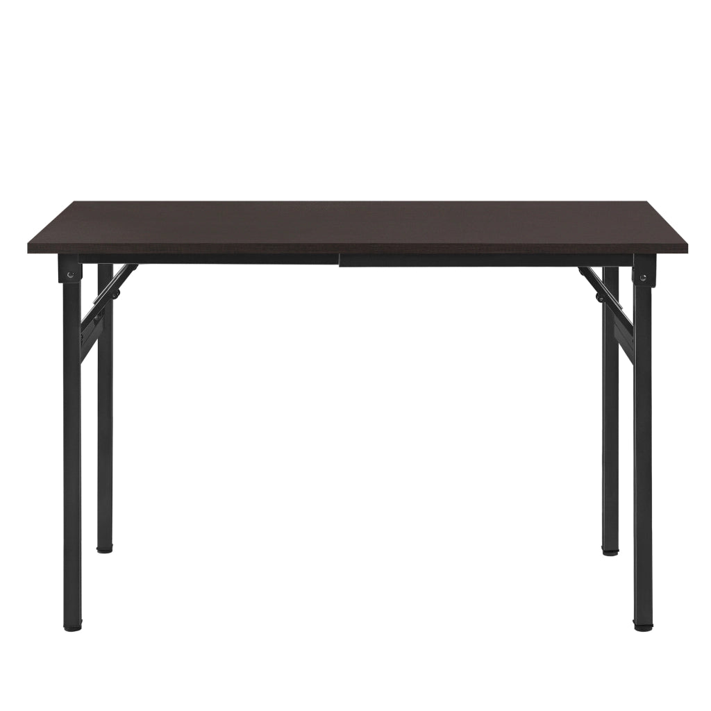 Tavolo Pieghevole Scrivania con Piano 120x60 cm Marrone Scuro / Nero [neu.haus]