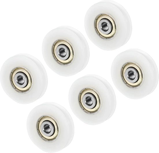 Katena a nastro in nylon a U - 6 pezzi - Bianco - 5 x 21 x 7 mm