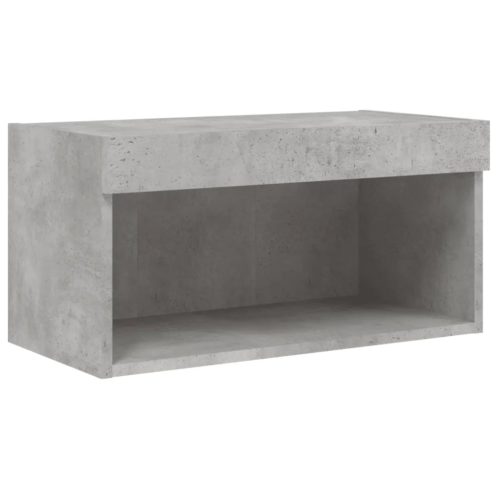 Mobili TV a Muro con LED 8pz Grigio Cemento Legno Multistrato 3216636