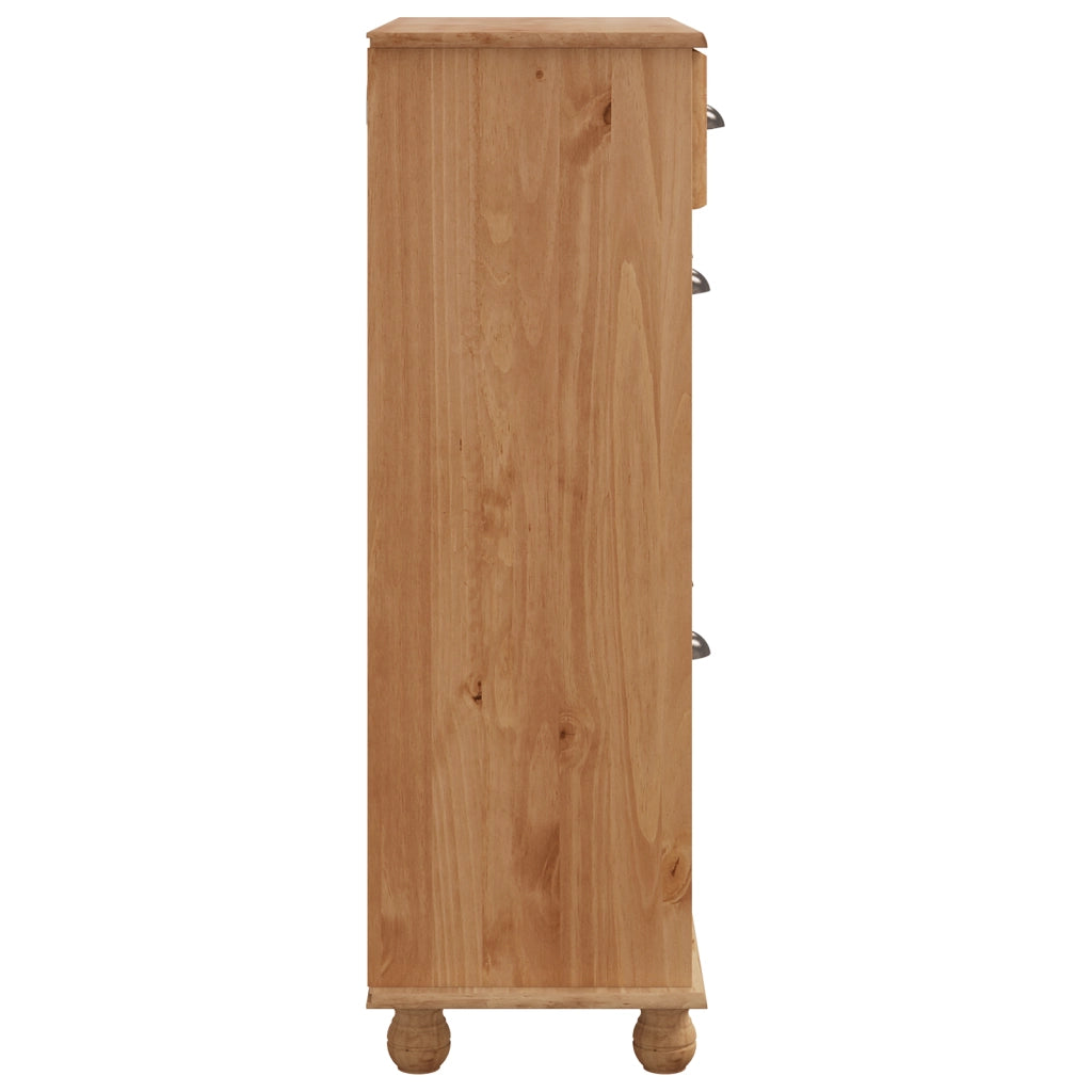 Armadio per scarpe "ASKIM" 85x35x108 cm in legno massello di pino